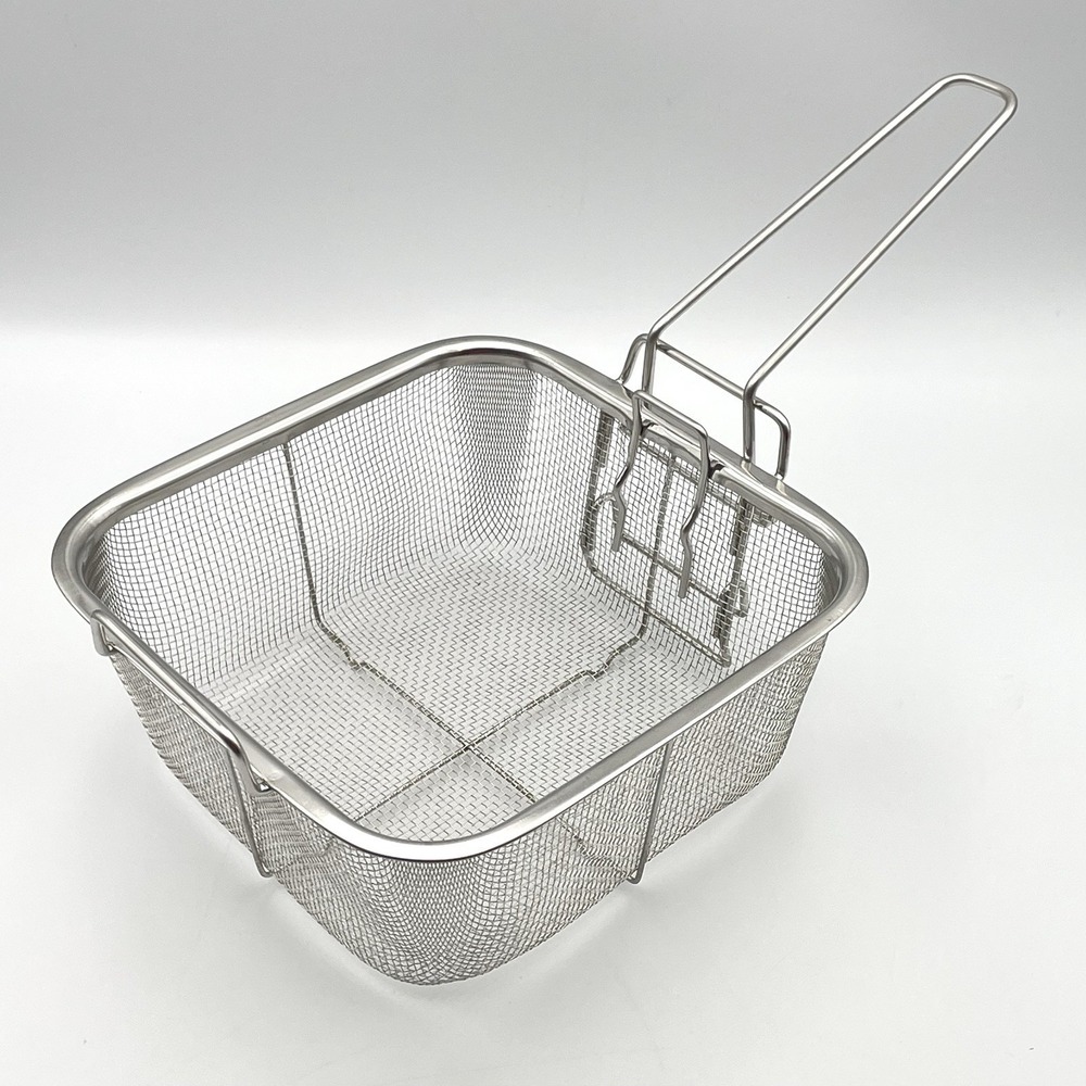 Genuine Copper Chef‎ 8x8 Fry Basket W/ Handle Replacement Fits 9.5" Square Pan